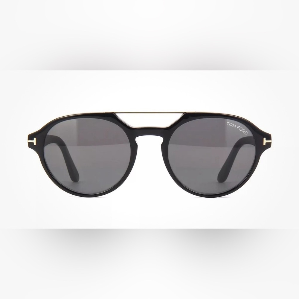 NEW Tom Ford STAN FT 0696 Black/Smoke/gold (01A) Sunglasses - Picture 8 of 9